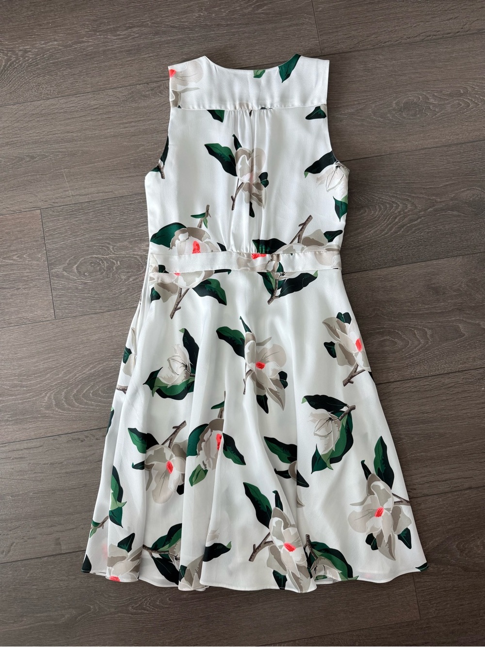Banana republic White Floral Fit-and-Flare Dress wedding reception party 00 XXS - Picture 5 of 5